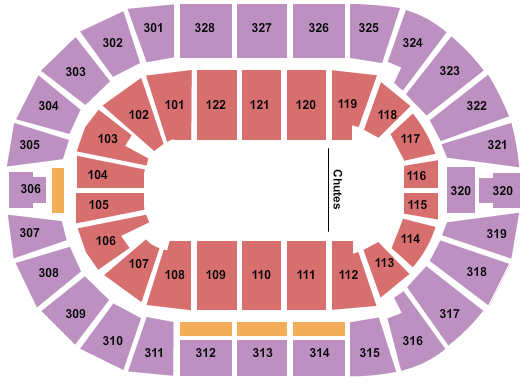 BOK Center PBR Seating Chart