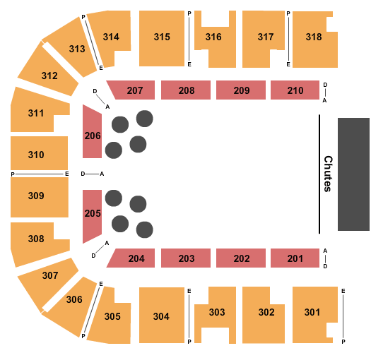 Muskogee Civic Center PBR Seating Chart